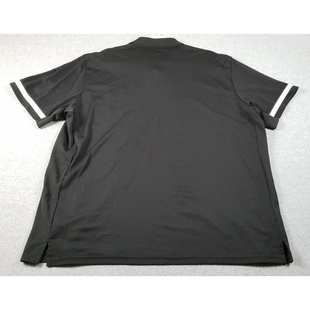 Adidas Polo Shirt Mens 2XL Black Nebraska Wesleyan Track & Field Climacool Sport